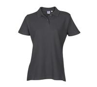 (Titanium, XS) Russell Athletic Ladies Womens Polo Tshirt Top Shirt Plain Sports Casual Short Sleeve New Cotton