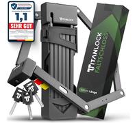 TITANLOCK Bicycle Lock Folding Lock Anti-Theft [The Original] Quick and Easy Assembly Rustproof Security Level 10/10