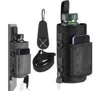 TitanMag Magnetic Gym Bag with Adjustable Straps & Water Bottle Holder, Securely Attaches to Gym Equipment for Fitness, Running, Cycling (Black)