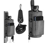 TitanMag Magnetic Gym Bag with Adjustable Straps & Water Bottle Holder, Securely Attaches to Gym Equipment for Fitness, Running, Cycling (Gray)