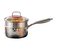 Titann Hammered Non Stick Non Rust Cooking with Lid | Saucepan Soup Milk Children's Food for Kitchen Restaurant Cafe Diner Bakery Canteen Hut