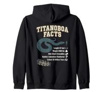 Titanoboa Facts Prehistoric Giant Snake Science Zip Hoodie