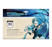 TitanShield 150 Ivory Small Japanese Sized Trading Card Sleeves Deck Protector for Yu-Gi-Oh, Cardfight!! Vanguard & More