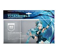 TitanShield 150 Silver Small Japanese Sized Trading Card Sleeves Deck Protector for Yu-Gi-Oh, Cardfight!! Vanguard & More