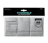 TitanShield Premium Silver 150 Sleeves Standard Size Board Game Trading Card Sleeves Deck Protector for Magic The Gathering MTG, Baseball Collection, Dropmix