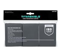 TitanShield Premium Slate Gray 150 Sleeves Standard Size Board Game Trading Card Sleeves Deck Protector for Magic The Gathering MTG, Baseball Collection, Dropmix