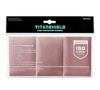 TitanShield | Standard Card Sleeves | 150 CT - Built for Shuffle & Play | Rose Gold | Compatible with Pokemon, MTG Magic the Gathering, One Piece, Lorcana - Trading Card Deck Protectors.