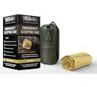 TITANSurvival Emergency Sleeping Bags for Survival 36” x 78” - 90% Heat Retention, 41% Thicker & Waterproof - Durable Survival Sleeping Bag for Cold Weather Camping - Thermal Sleeping Bag Outdoor Use