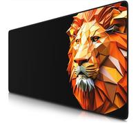 TITANWOLF - XXL Mouse Mat - Mouse Pad 900 x 400 x 3mm -Speed Gaming Mouse Pad - Extra Large MousePad - Table Mat Large Size - Improved Precision and Speed - Design Polygon Lion