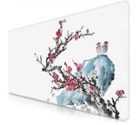 TITANWOLF - XXL Mouse Mat - Mouse Pad 900 x 400 x 3mm -Speed Gaming Mouse Pad - Extra Large MousePad - Table Mat Large Size - Improved Precision and Speed - Design Ink Sakura 3
