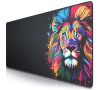 TITANWOLF - XXL Mouse Mat - Mouse Pad 900 x 400 x 3mm -Speed Gaming Mouse Pad - Extra Large MousePad - Table Mat Large Size - Improved Precision and Speed - Design Colour Lion
