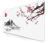 TITANWOLF - XXL Mouse Mat - Mouse Pad 900 x 400 x 3mm -Speed Gaming Mouse Pad - Extra Large MousePad - Table Mat Large Size - Improved Precision and Speed - Design Ink Sakura 4
