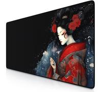 TITANWOLF - XXL Mouse Mat - Mouse Pad 900 x 400 x 3mm -Speed Gaming Mouse Pad - Extra Large - Table Mat Large Size - improved Precision and Speed - Design Geisha 2
