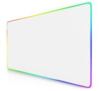 Titanwolf XXXL RGB Gaming Mouse Mat 1200 x 600 mm Mouse Pad - LED multi color - 7 LED colors plus 4 effect modes - for precision and speed - rubberized underside - washable, white