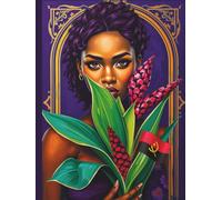 TITAS PAPER Beautiful Angolian Woman with Welwitschia Mirabilis Flower & Flag, Dot Grid Journal