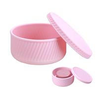 TITATI Leak Proof Soap Holder, Silicone Shampoo Bar Holder with Draining Layer, Travel Soap Container with Lid for Shower Bathroom Gym, Camping, Travel(1 Pack, Pink)