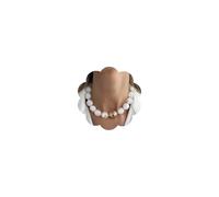 Titayen Large Beaded Choker Necklace for Women Chunky Ball Resin Oval Beaded Statement Necklace Jewelry Trendy Accessories, 1, Metal, No Gemstone