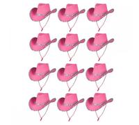 Titch & Timbo Cowboy Hat - Hot Pink Sequin Texan Stetson Cowboy Hats Fancy Dress Multi-Pack Accessories : Wild West Western Cowgirl Sheriff Hen Stag Do Pop Tour Festival (12 PACK)