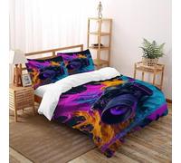 TiTCiveR Camera Paint Bedding Set 3D Digital Printing Sports Themes Duvet Cover Set 3 Pieces Microfiber Quilt Cover Suitable for Family,couple,children with Pillow Double（200x200cm）