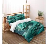 TiTCiveR Dragon Clouds Bedding Set Theme Bedspread Myth CloudCreature Duvet Cover Set Microfiber Comforter Cover Suitable for Family,couple,children with Pillow Double（200x200cm）