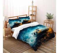 TiTCiveR Panda Galaxy Bedding Set 3D Digital Printing Animal Themes Wildlife Duvet Cover Set Microfiber Quilt Cover 3 Pieces for Boys & Girls with Pillowcase Double(200x200cm)