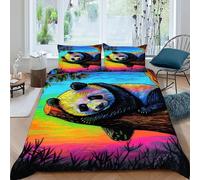TiTCiveR Panda Tree Bedding Sets for Boys Kids Duvet Cover,3D Animal Themes Wildlife Comforter Cover Bed Set Ultra Soft Room Decor King(220x240cm)