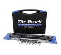 Tite-Reach 1/4" Pro Socket Extension Wrench And Low Profile Socket Set Combo Pack