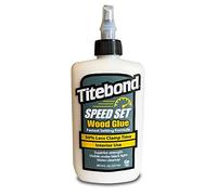 Titebond Speed Set Wood Glue, Fast Set Time, 15-Minute Clamp, Superior Strength, Increase Productivity, Visible Under Blacklight, 8 oz. 4363