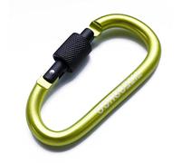 TITECOUGO 2 PCS Aluminum Alloy D-Ring High Strength Carabiner Key Chain Clip Hook For Camping Hiking Green Black