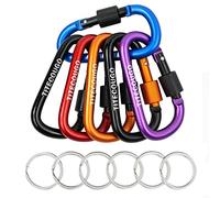 TITECOUGO Locking Carabiner Clip Aluminum Alloy D-Ring Key Chain Hook