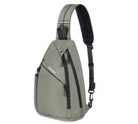 TITECOUGO Sling Backpack Travel Shoulder Bag One Strap Crossbody Bags Lightweight Chest Daypack Camp Day Packs for Women and Men Hiking Accessories Large Gray Green