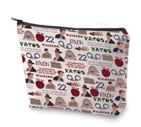 TITF Fans Makeup Bag Dead Open Inside Canvas Zipper Pouch TWD Inspired Cosmetic Bag TWD Series Gift TV Show Lover Gift (Dead Open Inside)