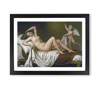 Titian Danae Classic Painting Framed Print | A2 Black Framed Wall Art | Ready to Hang | Classic Historical Picture | Living Room Bedroom Lounge Office