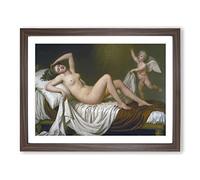 Titian Danae Classic Painting Framed Print | A2 Walnut Framed Wall Art | Ready to Hang | Classic Historical Picture | Living Room Bedroom Lounge Office