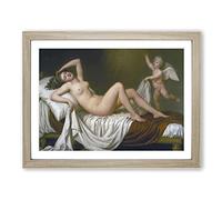 Titian Danae Classic Painting Framed Print | A3 Oak Framed Wall Art | Ready to Hang | Classic Historical Picture | Living Room Bedroom Lounge Office