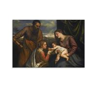 Titian Paintings Wall Art Poster Prints The Madonna And Child with Saints Luke And Catherine of Alexandria Print Photo Art Painting Canvas Home Decorative Bedroom Modern Decors Unframe 08x12inch(20x3