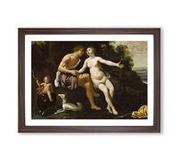 Titian Venus and Adonis Framed Print | A2 Walnut Framed Wall Art | Ready to Hang | Modern Nature Picture | Living Room Bedroom Lounge Office