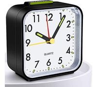 Titifeya Non Ticking Alarm Clocks Bedside Battery Powered Silent Bedroom Clock With Large Display Snooze Nightlight Function Easy to Use and Loud Enough for Heavy Sleepers, Kids, Elderly