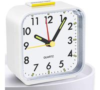 Titifeya Non Ticking Alarm Clocks Bedside Battery Powered Silent Bedroom Clock With Large Display Snooze Nightlight Function Easy to Use and Loud Enough for Heavy Sleepers, Kids, Elderly