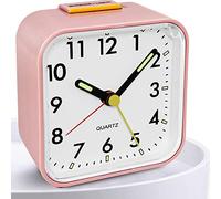 Titifeya Non Ticking Alarm Clocks Bedside Battery Powered Silent Bedroom Clock With Large Display Snooze Nightlight Function Easy to Use and Loud Enough for Heavy Sleepers, Kids, Elderly