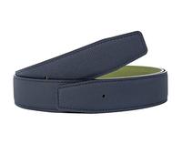 titiroa Replacement Belt Cowhide Genuine Leather Reversible Belt Strap For Women/Men Width 32MM Length 125CM Green/Royal Blue