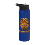 Title Ancient Egyptian King TUT Pharaoh Golden Mask Design Stainless Steel Insulated Water Bottle