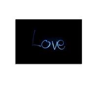 Title And Love Glowing Letters Poster Poster Vintage Art, Wall Canvas, Decoration Aesthetic, Living Room, Kids Room Dormitory, Cafe, Bathroom, Suitable for Bedroom, Gym, Cool Classic 08x12inch(20x30cm