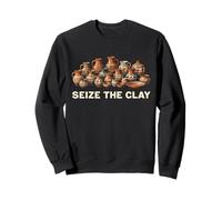 Title: Funny Pottery Artist Seize The Clay Ceramics Design Sweatshirt