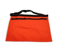 Title: Market Stall Money Belt Waist Pouch Bag - 6 Pocket or 4 Pocket Trader Apron with Adjustable Strap, Secure Zipper Compartments, Durable Blue Denim Finish (Orange)