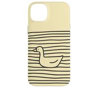 Title: Minimalist Goose Floating Line Art Nature Case for iPhone 14 Plus
