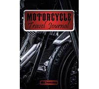 Title Motorcycle Travel Journal with prompts and maintenance log.: Personalised book- great gifts ideas. Diary trip notebook for biker any age or sex. Black & white cover.