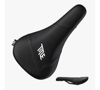 Title MTB JS1 Bike Saddle - Performance Mountain Bike Seat for Dirt Jumps, Slopestyle & Downhill - Grippy, Lightweight Saddle for Freeride, Enduro & Street - Black