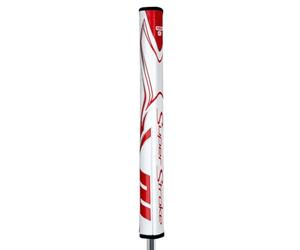 Title: SuperStroke Zenergy Flatso 2.0 Putter Grip - Advanced Design with Spyne Technology, Multi-Zone Texturing, and No-Taper Shape for Enhanced Grip and Consistency - White / Red