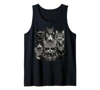 Title: Tough Cat Gangster Group Cool Shades Biker Style Tank Top